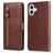 Mobigear Zipper Housse iPhone 17 Etui Porte-Monnaie - Marron