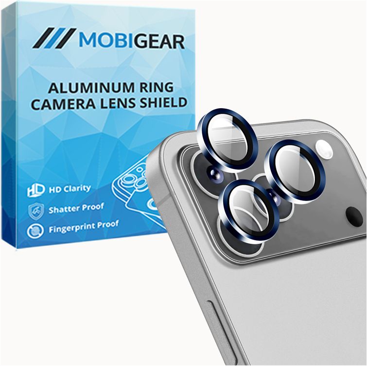 Protecteur Caméra Pour IPhone 17 Pro - Verre Trempé 9H, Cadre Aluminium, Protection Anti-rayures, Couleur Argent