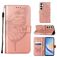 Mobigear Butterfly Housse Samsung Galaxy A35 Etui Porte-Monnaie - Rose doré