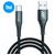 Mobigear Nylon - Câble USB-A vers USB-C 1 mètre - Noir