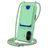 Mobigear Lanyard Card iPhone 17 Coque avec cordon en Silicone et Porte-Cartes - Vert