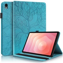 Mobigear Tree Coque Samsung Galaxy Tab S11 Etui + Porte-crayon - Bleu