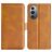 Mobigear Slim Magnet Housse Motorola Edge X30 Etui Porte-Monnaie - Cognac