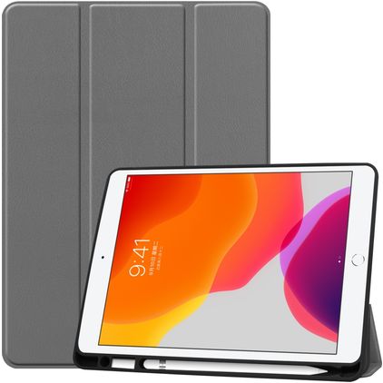 Mobigear Tri-Fold Coque iPad 8 (2020) Etui - Gris