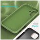 Mobigear Rubber Touch Coque iPhone 16 Coque arrière en Silicone - Vert