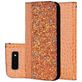 Mobigear Croco Glitter Housse Samsung Galaxy S10 Plus Etui Porte-Monnaie - Orange