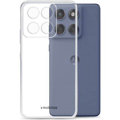 Mobilize Gelly Case Coque Transparente Motorola Edge 60 Fusion Coque arrière en TPU Souple - Transparent