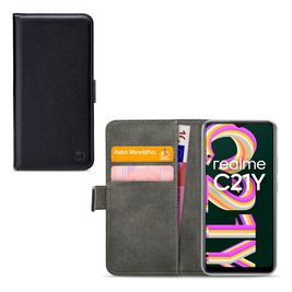 Mobilize Classic Gelly Wallet Housse Realme C21Y Etui Porte-Monnaie - Noir