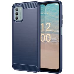 Mobigear Brushed Slim Coque Nokia G42 Coque arrière en TPU Souple - Bleu