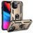 Mobigear Armor Ring Coque iPhone 14 Pro Max Coque arrière Rigide Anti-Chocs avec Anneau-Support - Or