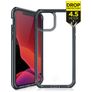 ITSkins SupremeClear Coque iPhone 12 Pro Coque arrière Rigide Anti-Chocs - Transparent / Noir