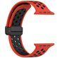 Mobigear Sport Plus Mag Bracelet Silicone Apple Watch Fermeture magnétique - 42/41/40/38 mm - Noir / Rouge