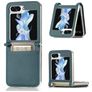 Mobigear Excellent Coque Samsung Galaxy Z Flip 5 Coque arrière Rigide avec Porte-Cartes - Vert