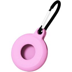 Mobigear Circle Key Coque TPU souple Porte-clés pour Apple AirTag - Rose