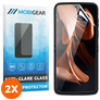 Mobigear Motorola Razr 40 Verre trempé Protection d'écran - Compatible Coque - Noir (Lot de 2)