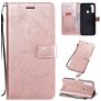 Mobigear Butterfly Housse Xiaomi Redmi Note 8T Etui Porte-Monnaie - Rose doré