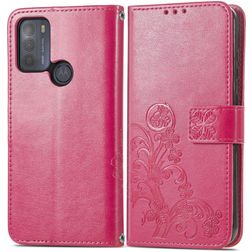 Mobigear Clover Housse Motorola Moto G50 Etui Porte-Monnaie - Rose
