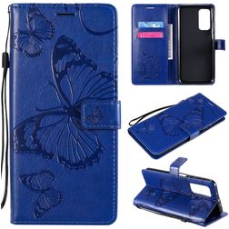 Mobigear Butterfly Housse Xiaomi Mi 10T Pro Etui Porte-Monnaie - Bleu
