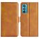 Mobigear Slim Magnet Housse Motorola Edge 30 Etui Porte-Monnaie - Cognac