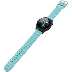 Mobigear Bumpy Bracelet Silicone pour Smartwatch Fermeture boucle ardillon - 22 mm - Bleu