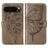 Mobigear Butterfly Housse Google Pixel 9 Pro Etui Porte-Monnaie - Gris