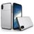 Mobigear Card Coque iPhone XS Coque arrière Rigide Anti-Chocs avec Porte-Cartes - Argent