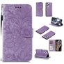 Mobigear Flowers Housse iPhone 12 Etui Porte-Monnaie - Violet