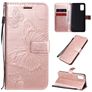 Mobigear Butterfly Housse Samsung Galaxy A41 Etui Porte-Monnaie - Rose doré