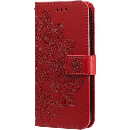 Mobigear Flowers Housse POCO F4 Etui Porte-Monnaie - Rouge