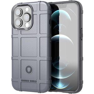 Mobigear Rugged Shield Coque iPhone 13 Pro Max Coque arrière en TPU Souple Anti-Chocs - Gris