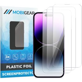 Mobigear iPhone 14 Pro Protection d'écran Film - Compatible Coque (Lot de 3)