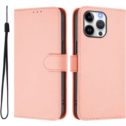 Mobigear Urban Wallet Housse iPhone 16 Pro Max Etui Porte-Monnaie - Rose