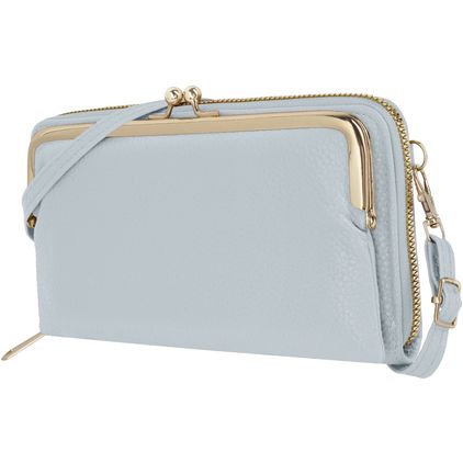 Antonio Fonzo Crossbody Clutch Snap Sac Téléphone - Large - Gris