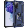 Mobigear Armor Ring Coque Samsung Galaxy S20 FE Coque arrière Rigide Anti-Chocs avec Anneau-Support - Bleu