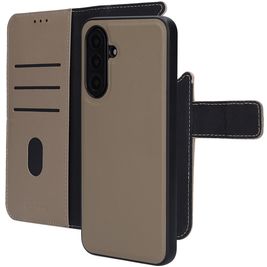 Mobiparts Housse Samsung Galaxy A17 Etui avec Coque Détachable en Cuir Véritable Porte-Monnaie - Taupe