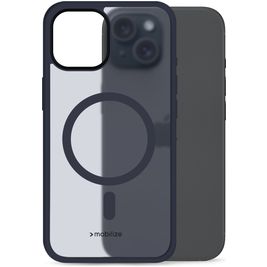 Mobilize Hybrid Pro Coque iPhone 15 MagSafe Coque arrière Rigide Anti-Chocs - Bleu