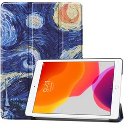 Mobigear Tri-Fold Coque iPad 8 (2020) Etui - The Starry Night