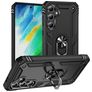 Mobigear Armor ring Coque Samsung Galaxy S24 FE Coque arrière Rigide Anti-Chocs avec Anneau-Support - Noir