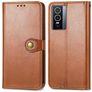 Mobigear Snap Button Housse Vivo Y76 Etui Porte-Monnaie - Marron