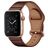 Mobigear Venezia Bracelet Cuir pour Apple Watch Fermeture boucle ardillon - 42/41/40/38 mm - Marron