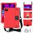 Mobigear HexStrap Coque iPad Air 5 (2022) Coque arrière en Plastique rigide,EVA + Porte-crayon + Bandoulière + Support Amovible - Rouge