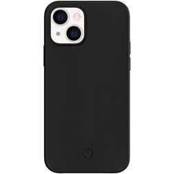 Valenta Snap Luxe iPhone 13 Cuir véritable Coque arrière - Noir