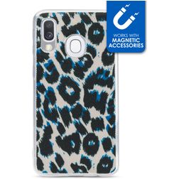 My Style Magneta Coque Samsung Galaxy A40 Coque arrière en TPU Souple - Leopard