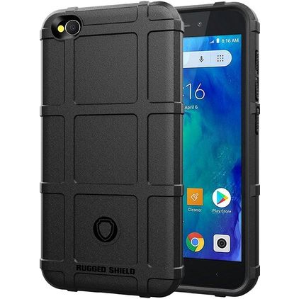 Mobigear Rugged Shield Coque Xiaomi Redmi Go Coque arrière en TPU Souple Anti-Chocs - Noir