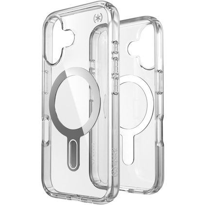 Speck Presidio Perfect Clear Coque Transparente iPhone 16 MagSafe Coque arrière Rigide Anti-Chocs - Transparent