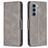 Mobigear Excellent Housse Motorola Moto G200 5G Etui Porte-Monnaie - Gris