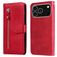 Mobigear Zipper Housse iPhone 17 Pro Etui Porte-Monnaie - Rouge