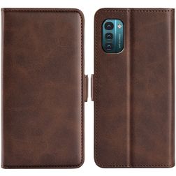 Mobigear Slim Magnet Housse Nokia G21 Etui Porte-Monnaie - Marron
