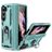 Mobigear Armor Ring Samsung Galaxy Z Fold 5 Plastique rigide Coque arrière Antichoc avec bague de maintien - Vert
