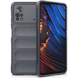 Mobigear Bumpy Coque POCO X4 Pro 5G Coque arrière en TPU Souple - Charcoal